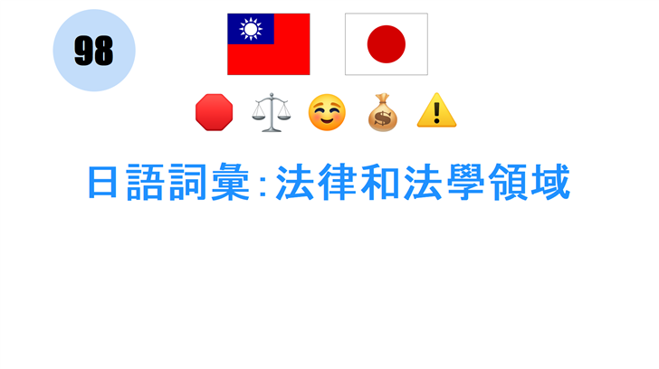 日語詞彙：法律和法學領域